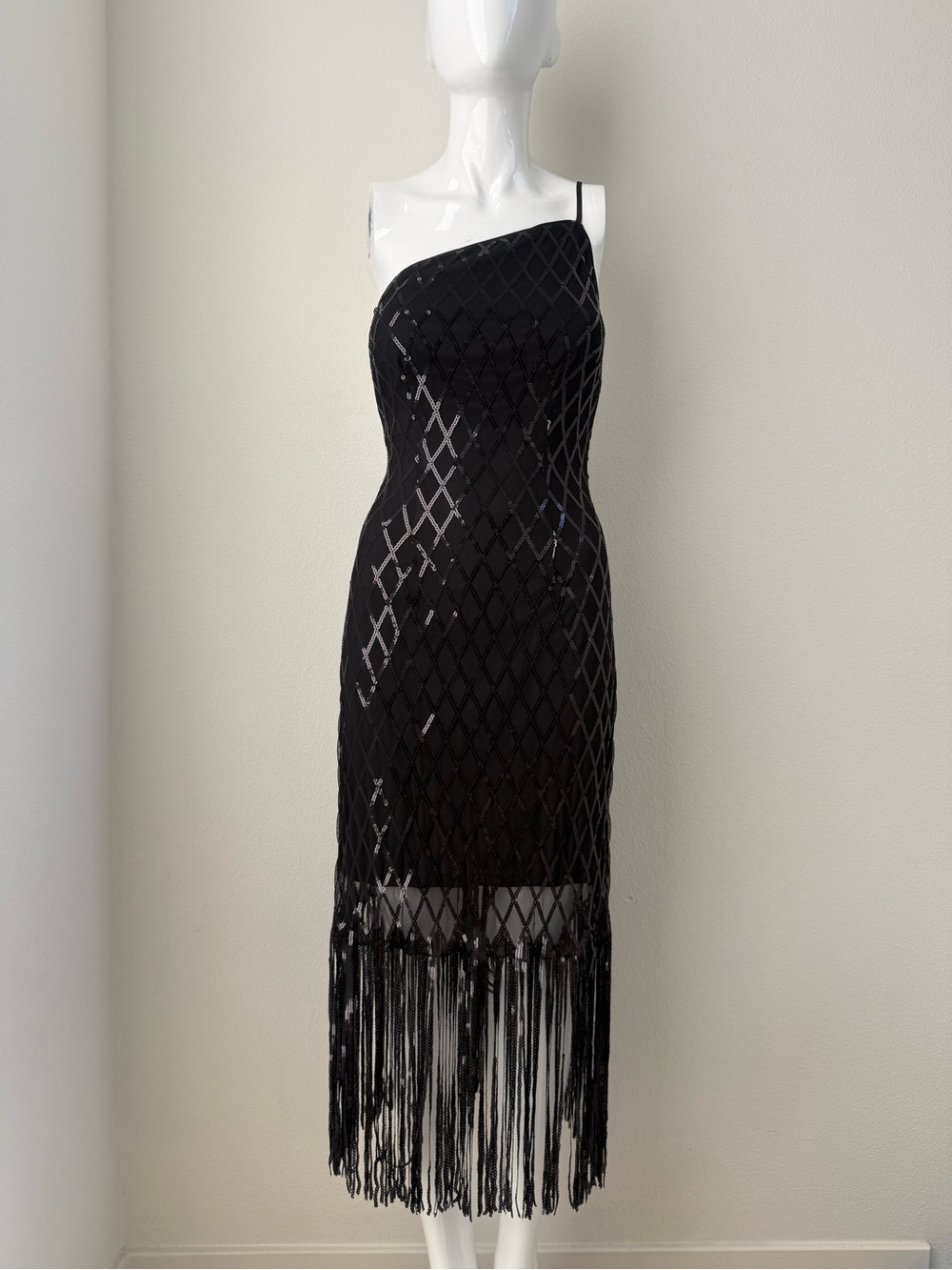 Lulu’s black sequin flapper style dress